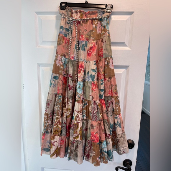 Zimmerman Cassia Floral Patchwork Maxi Skirt NWOT - Picture 3 of 17